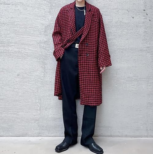 Amazon | [ODOKAY] チェスターコート メンズ チェック柄 グレン